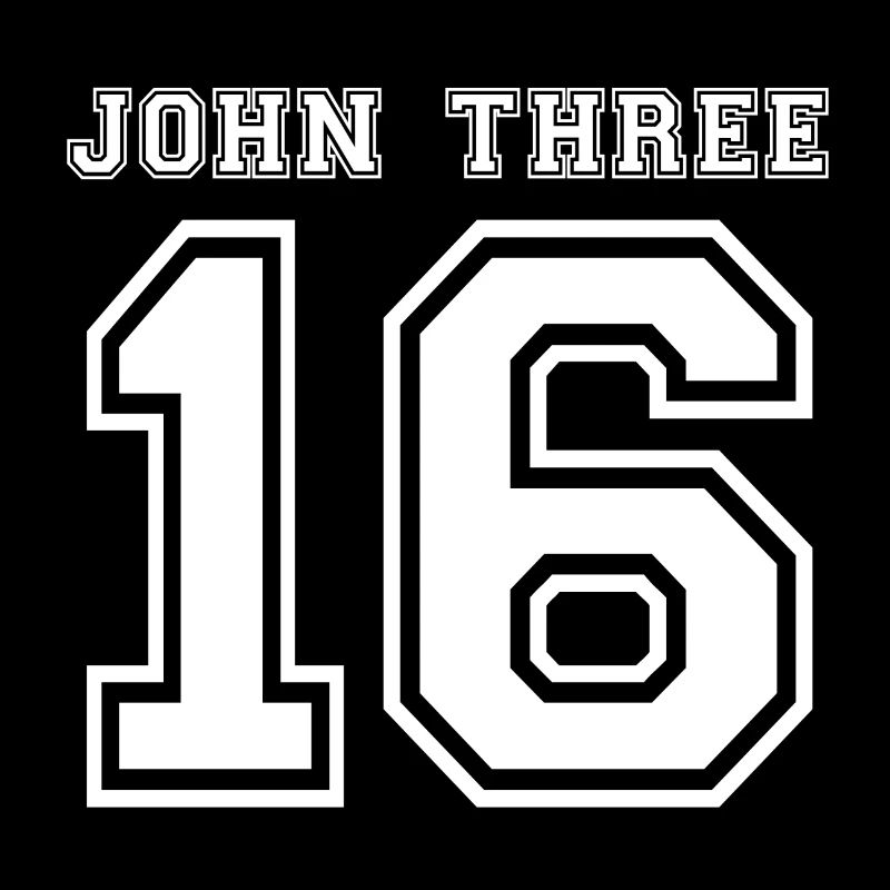 John Three 16 - Verse-la-Bible comme idée de cadeau - blanc