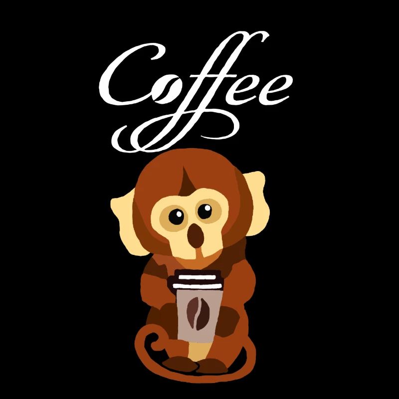 Käffchen Coffee Kaffee Affe Cafe Kaffeebohne