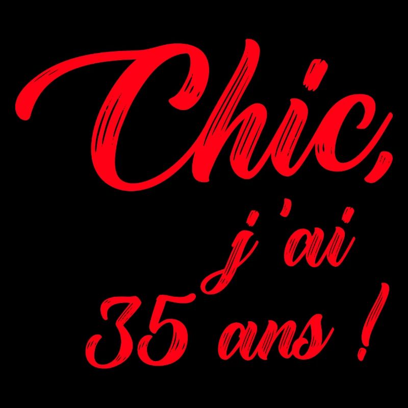 anniversaire chic j'ai 35 ans ! rouge