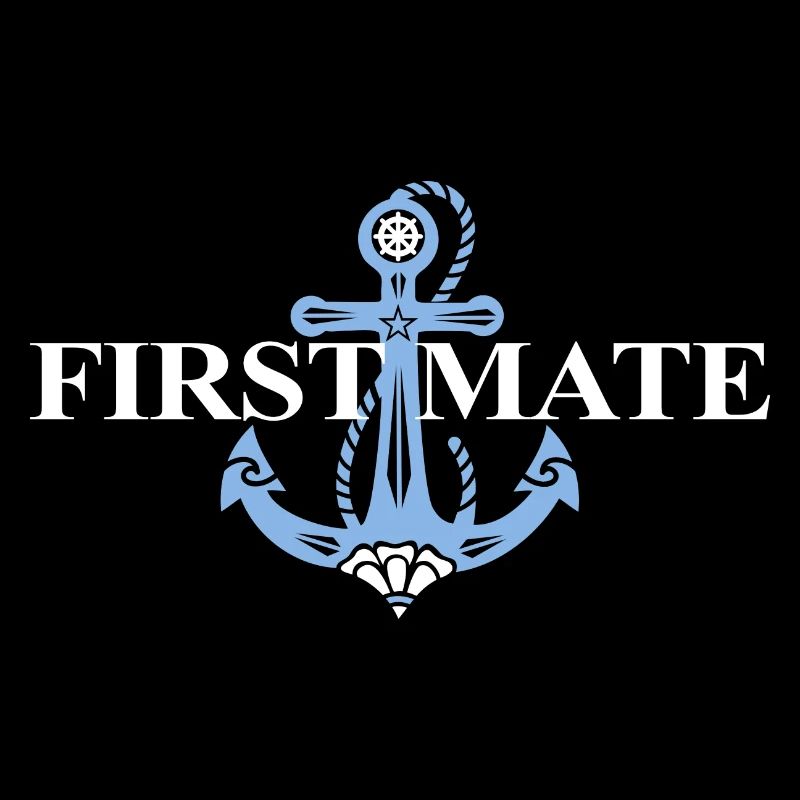 Anchor, Captain, First Mate, Sailing, Matching Pair