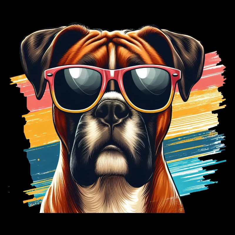 Cute Boxer Dog Art