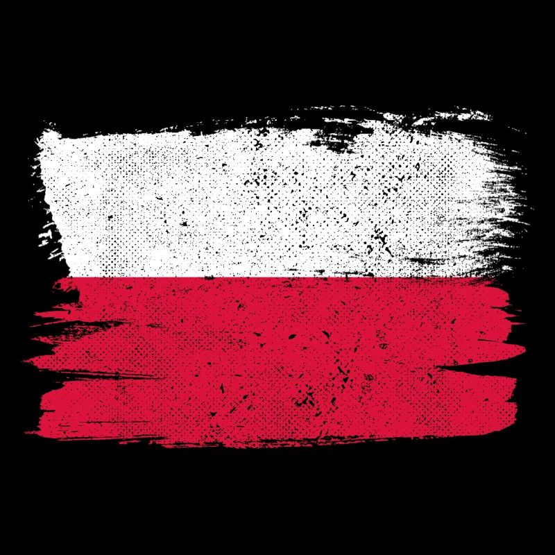 Drapeau de la Pologne Drapeau de la paix Vintage