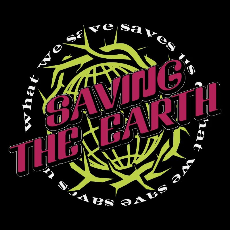 Saving The Earth Dunkel coole shirts at / ch