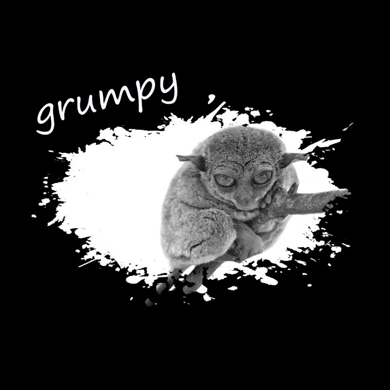 grumpy monkey Tarsier Maki
