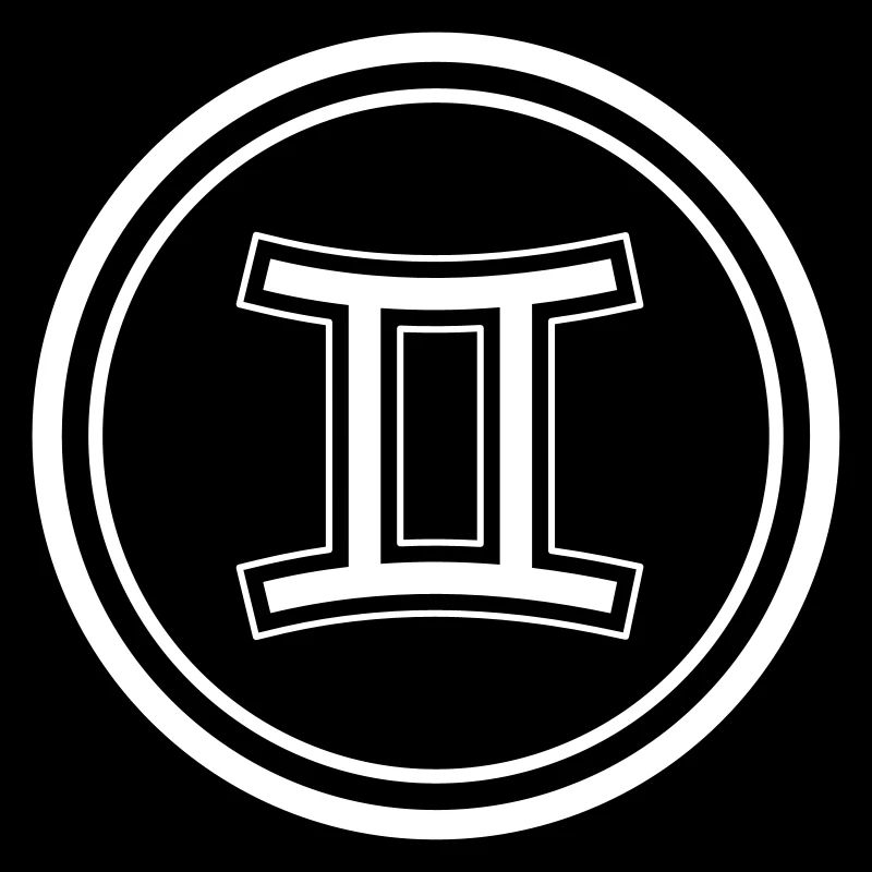 Zodiac Sign Gemini Symbol Circle Vector