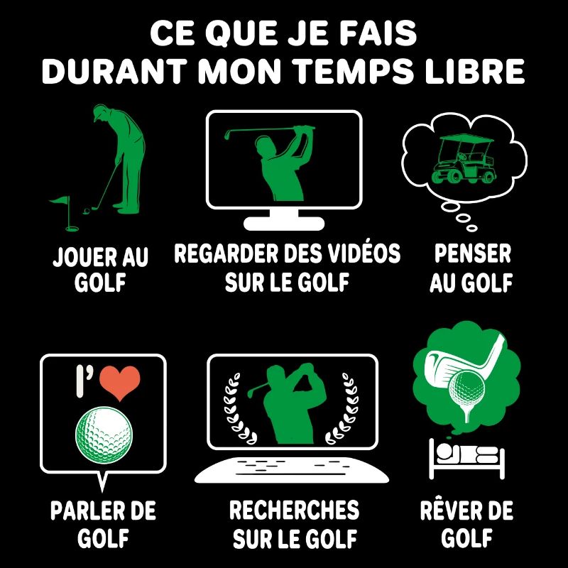 Golf passion joueur de golf temps libre