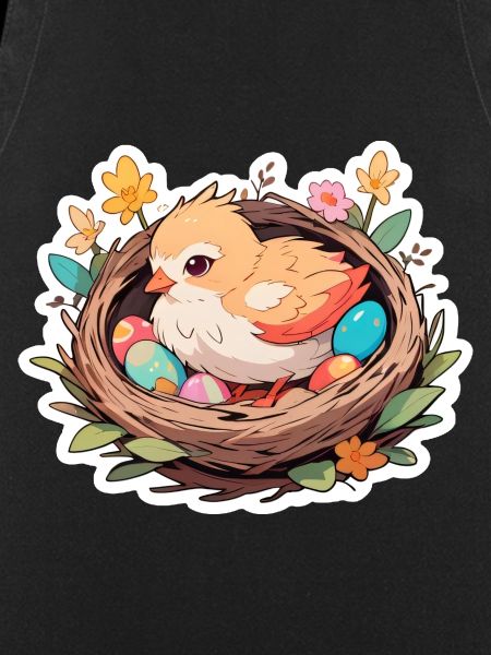 Easter basket with chicks