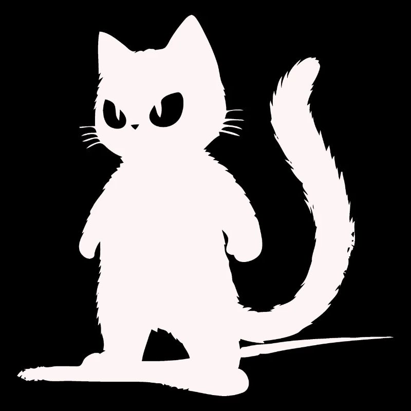Conception de silhouettes de chat blanc cool