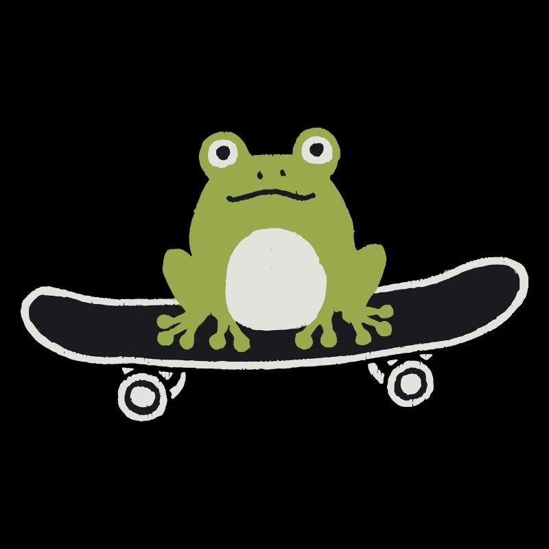 Skateboarding Frog