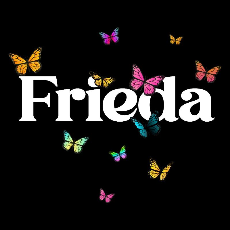 FRIEDA - Schöner Mädchen Name mit Schmetterlingen
