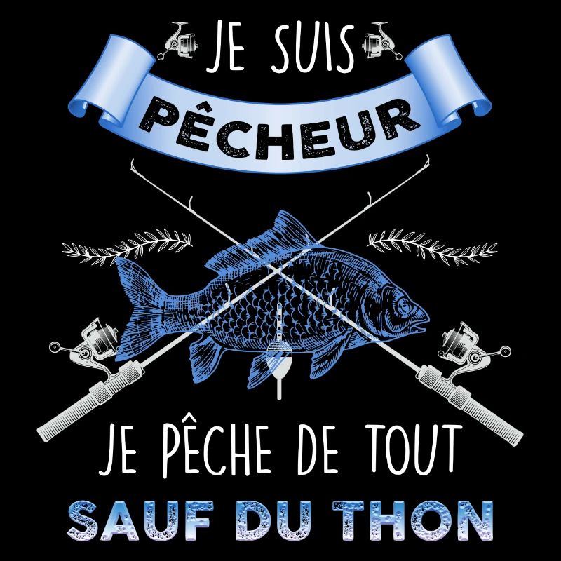 Pêcheur sauf de thon humour noir pêche