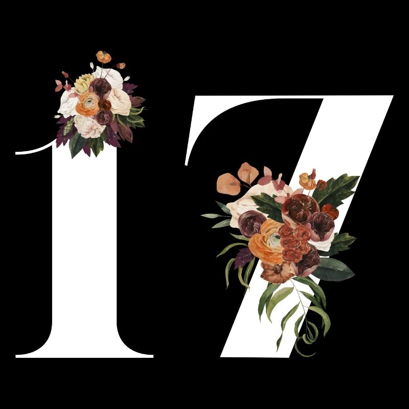 17e anniversaire fleuris (Cadeau de 17 ans)