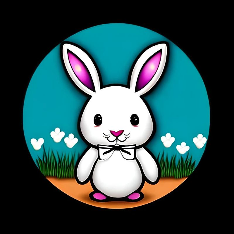 Lapin blanc mignon Lapin de Pâques blanc doux