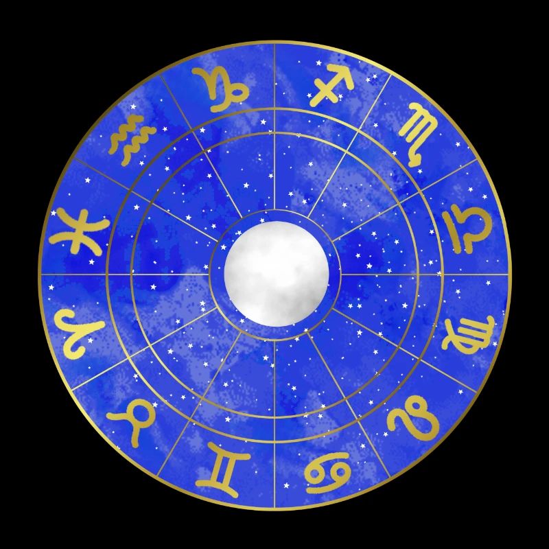 Étoile - Zodiaque - Lune - Ciel étoilé