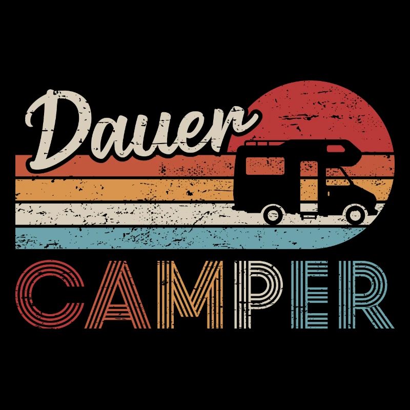 Camping Retro Dauercamper Wohnmobil
