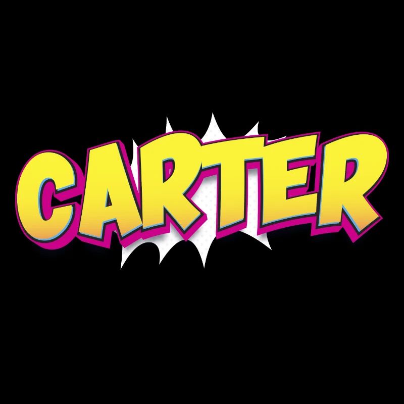 Carter Custom Name Comic Book Style Pop Art,
