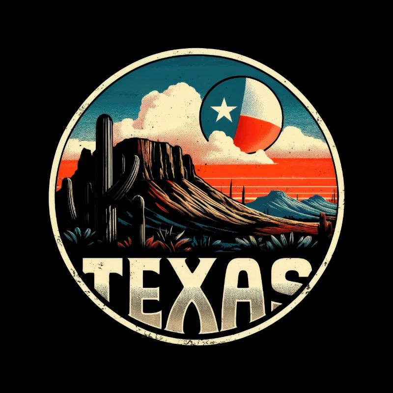 Texas Sunset Badge