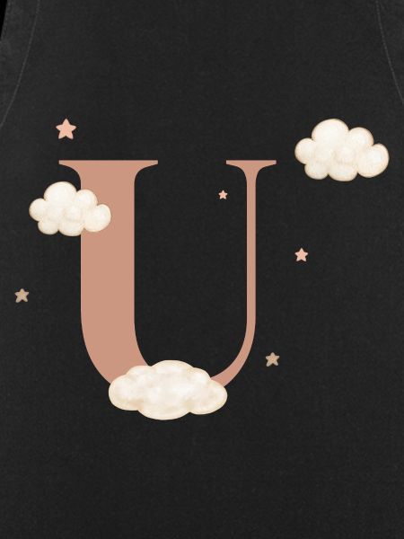 Letter u clouds stars