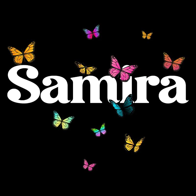 SAMIRA - Schöner Mädchen Name mit Schmetterlingen