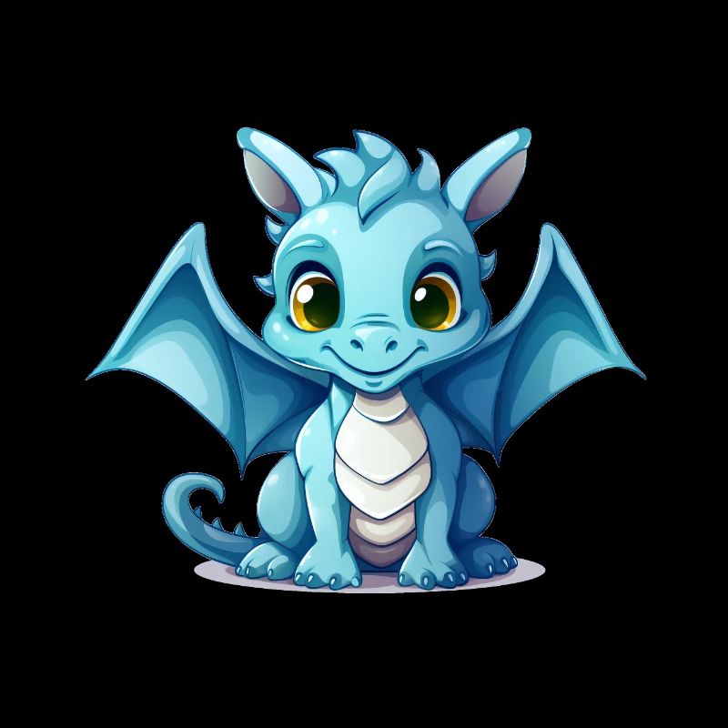 Kleiner blauer Drache