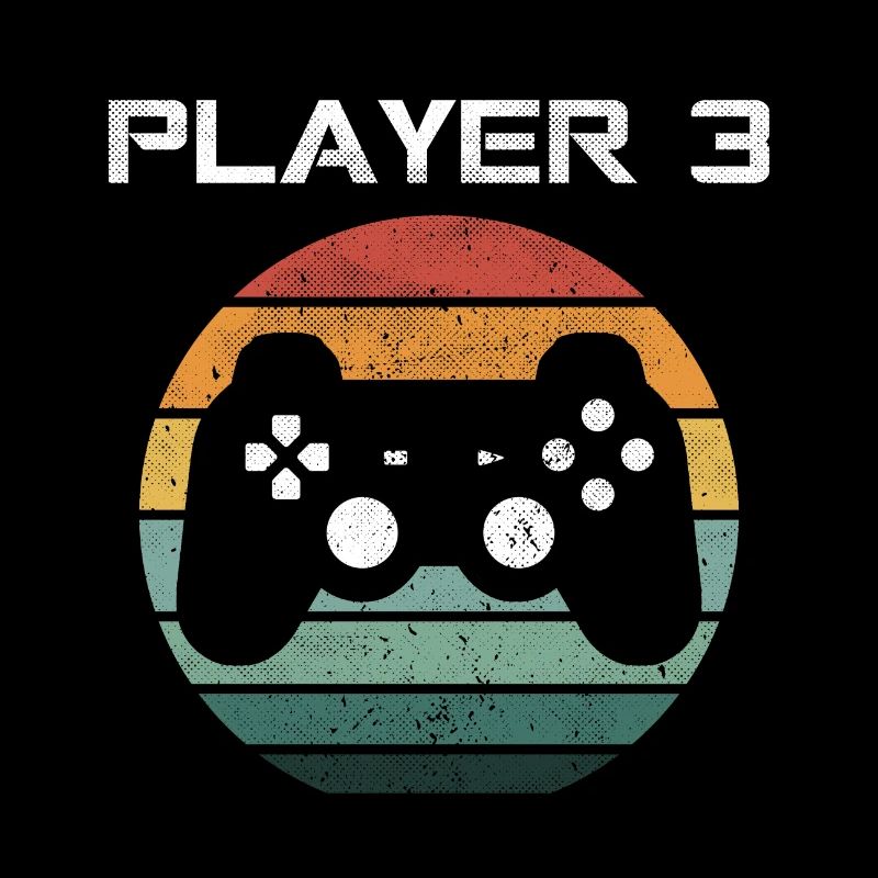 Player 3 Gamer Video Game Console Video Game NERD