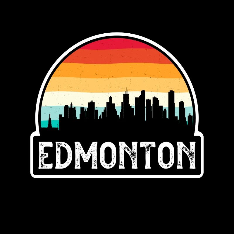 Edmonton Canada Flag Skyline Souvenir de voyage
