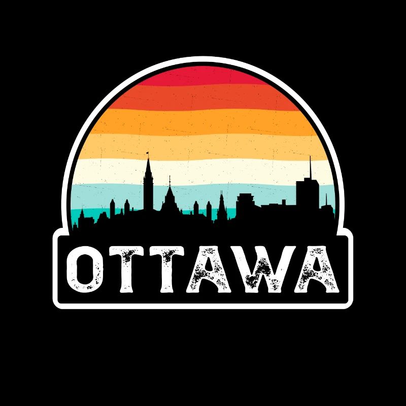 Souvenir de voyage de la ligne d’horizon du drapeau du Canada d’Ottawa