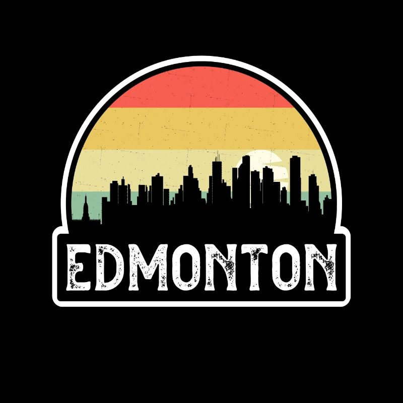 Edmonton Canada Flag Skyline Souvenir de voyage
