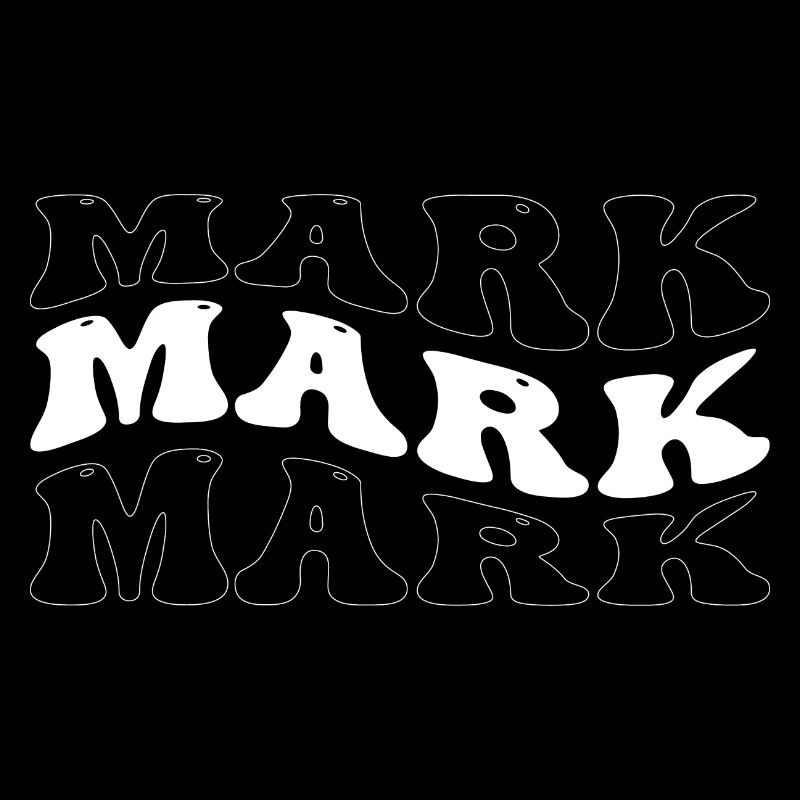 Funny Mark Groovy 4 Uomini Donne Cool Mark Tie Dye