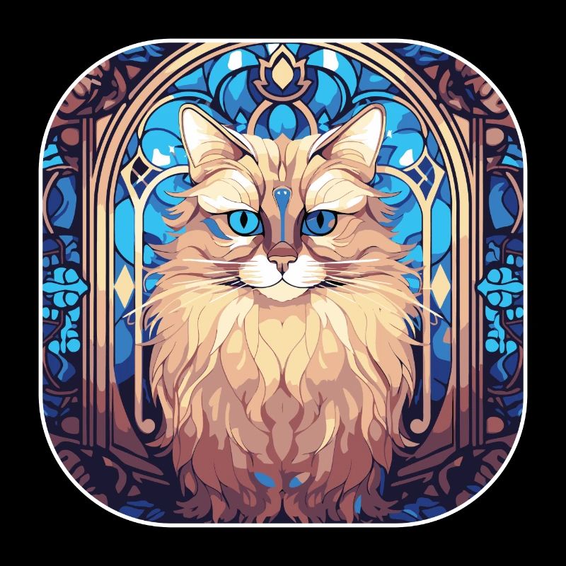 Peinture à l’aquarelle colorée de race de chat birman