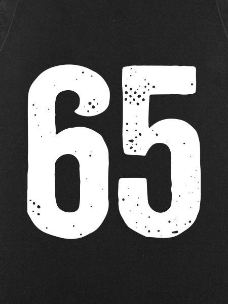 65 Numbers White