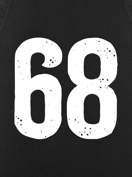 68 Numbers White