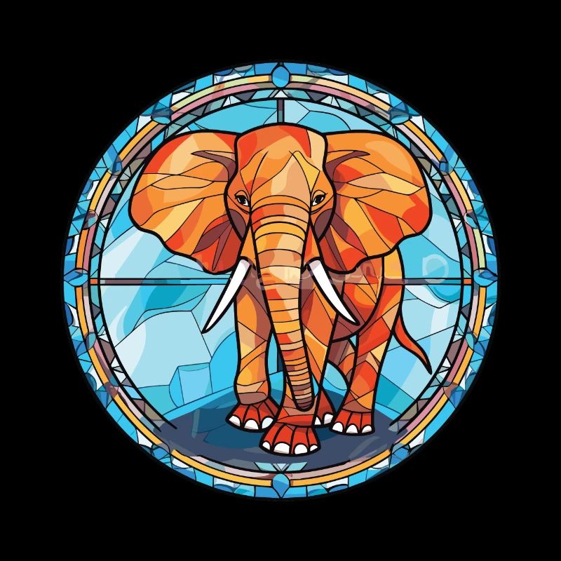 Illustration animale aquarelle colorée d’éléphant