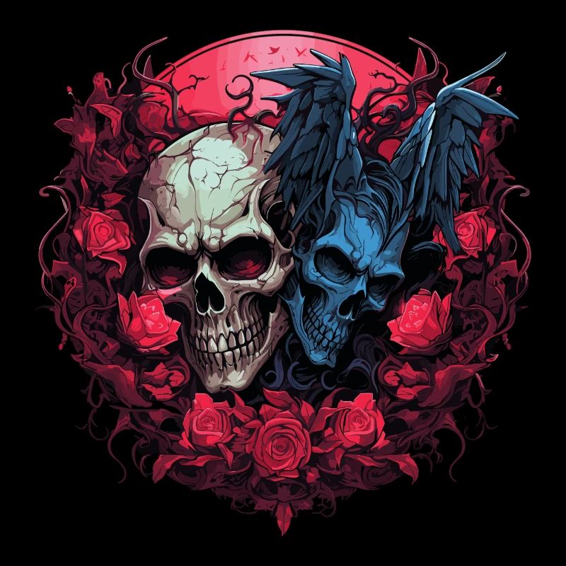 Abstract Devil Satan Skeleton Demons