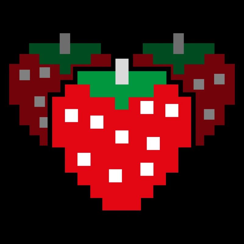 8 Bit Pixel Strawberry 80s jeu vidéo 100 jours de