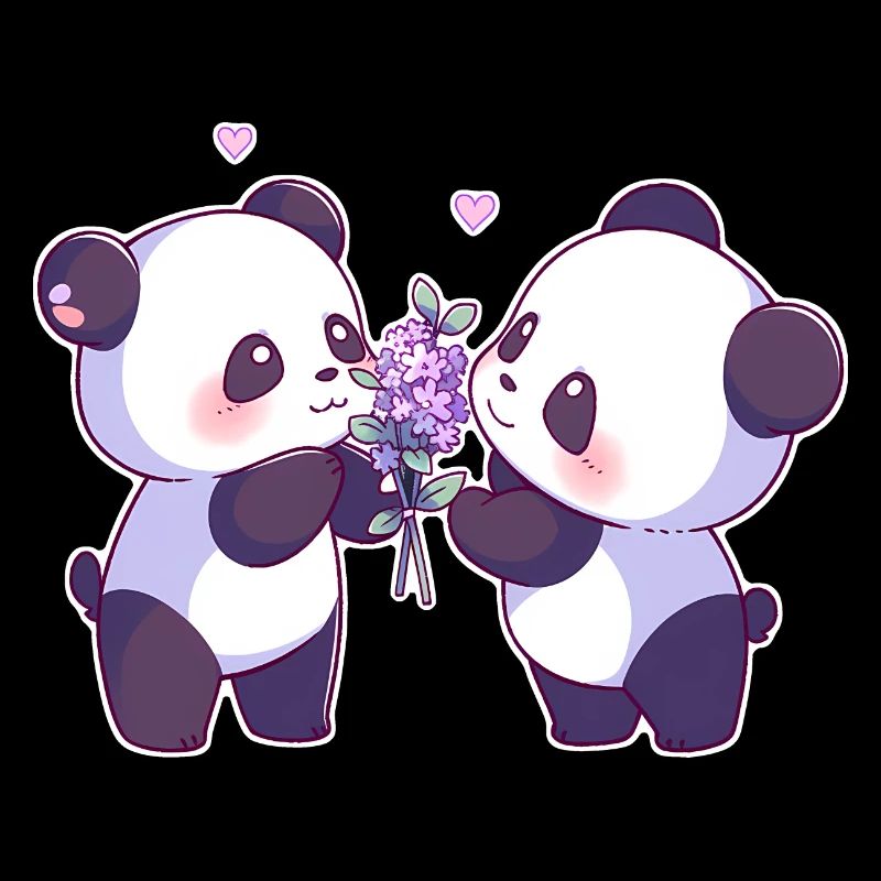 Valentinstag Pandas