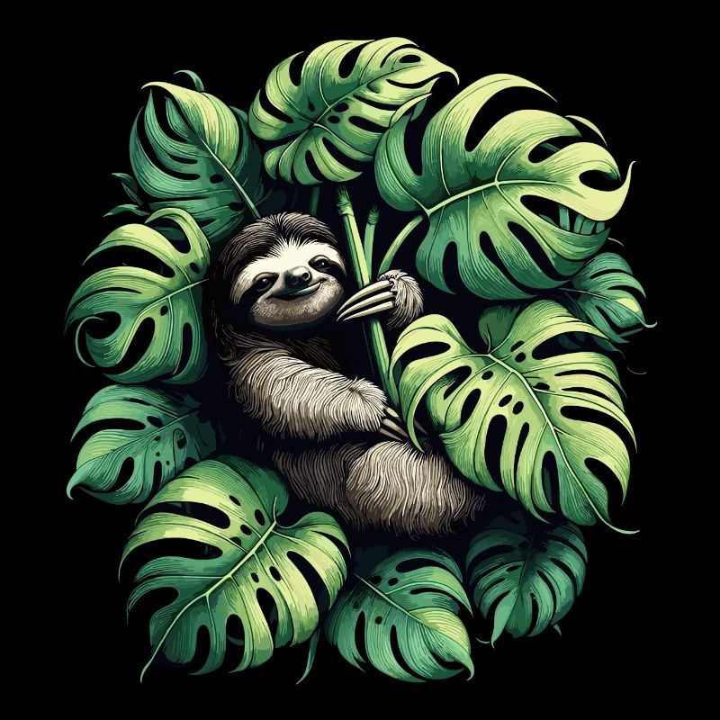 Monstera deliciosa sloth gift