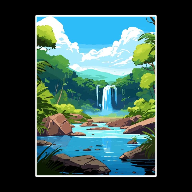 Daintree Rainforest Australie déco affiche de voyage