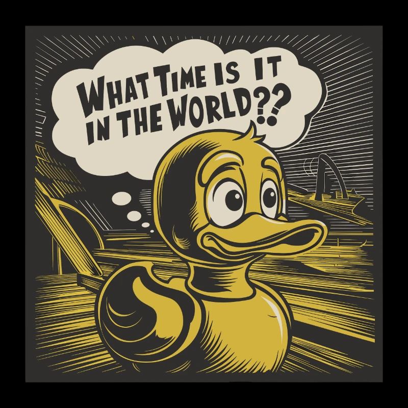 Thoughtful Yellow Plastic Duck Duck Statement