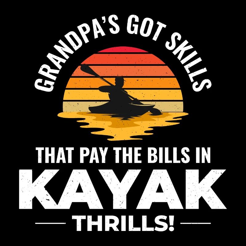 kayaking Gradpa Kayak Canoe Kayaker Funny