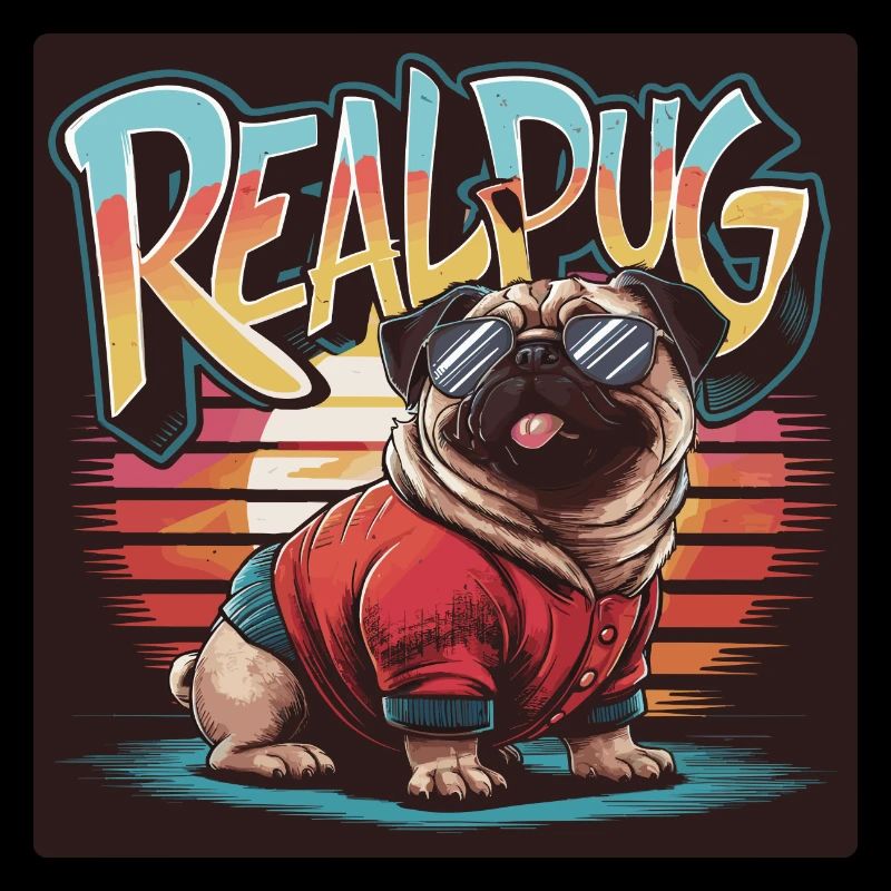 Mops Hundehalter Mops Pugs Real Pug