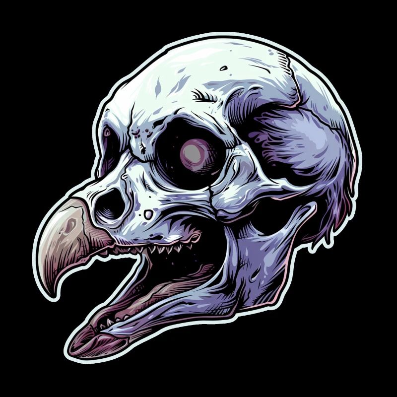 Squelette de tête de vautour