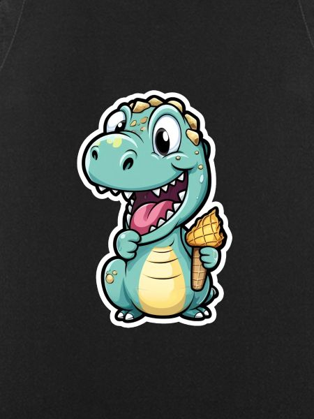 Dino eats cream