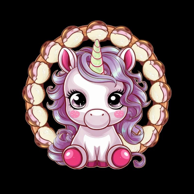 Kawaii Einhorn mit Eis