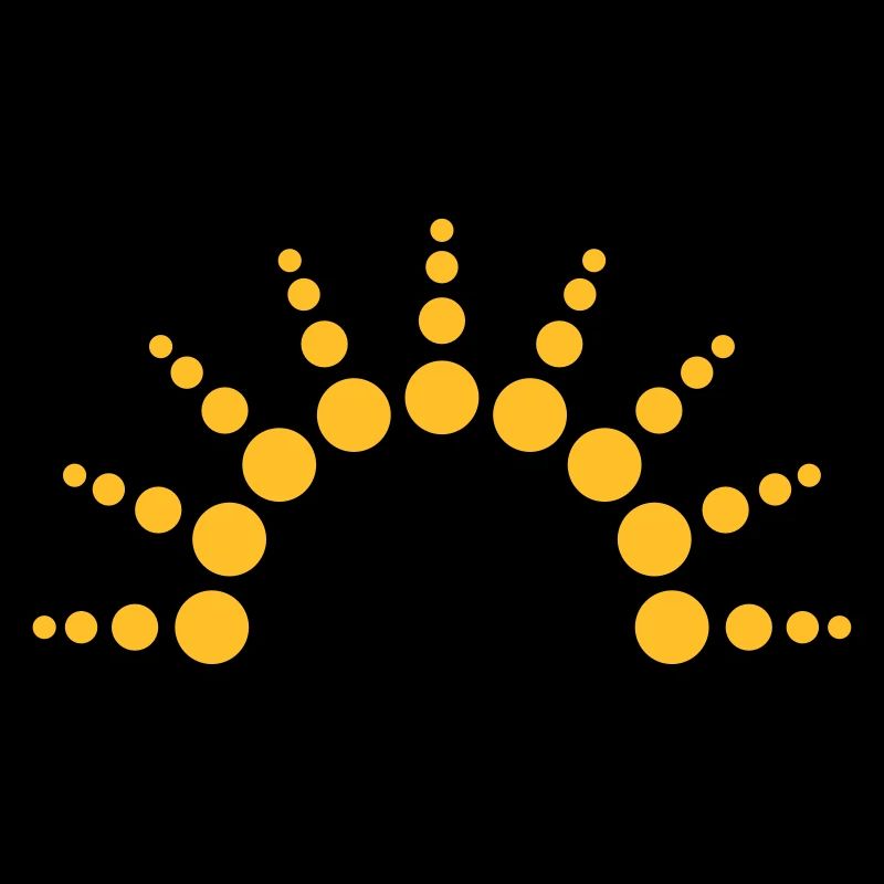 Demi-cercle cercles points logo Sun