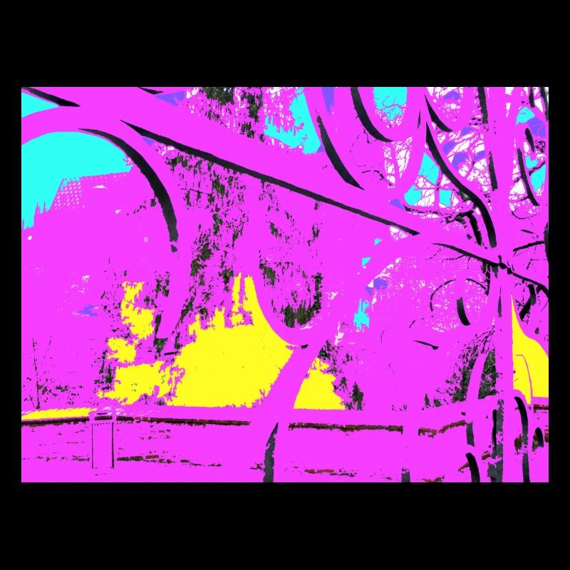 Purple Bridge in Pop Art