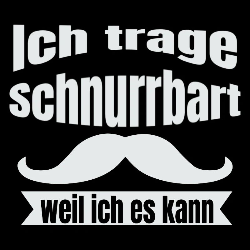 Ich trage Schnurrbart Bart T-Shirt mit Schnäuzer