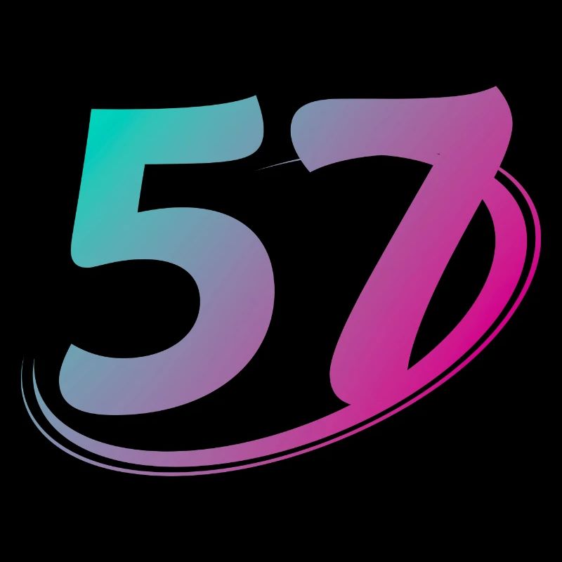 Numéro 57 multicolore