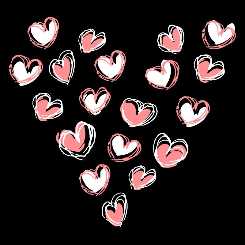Multiple hearts make a heart together