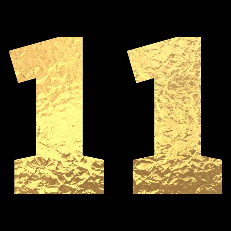 Numéro 11 paillettes doré - 11e anniversaire